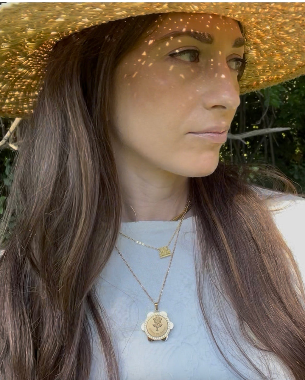 WOTG Rose Tambourine Necklace